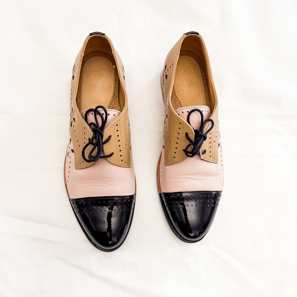 The Office of Angela Scott Mr. Ava Derby Loafer Shoe Neapolitan Colorway Size 39